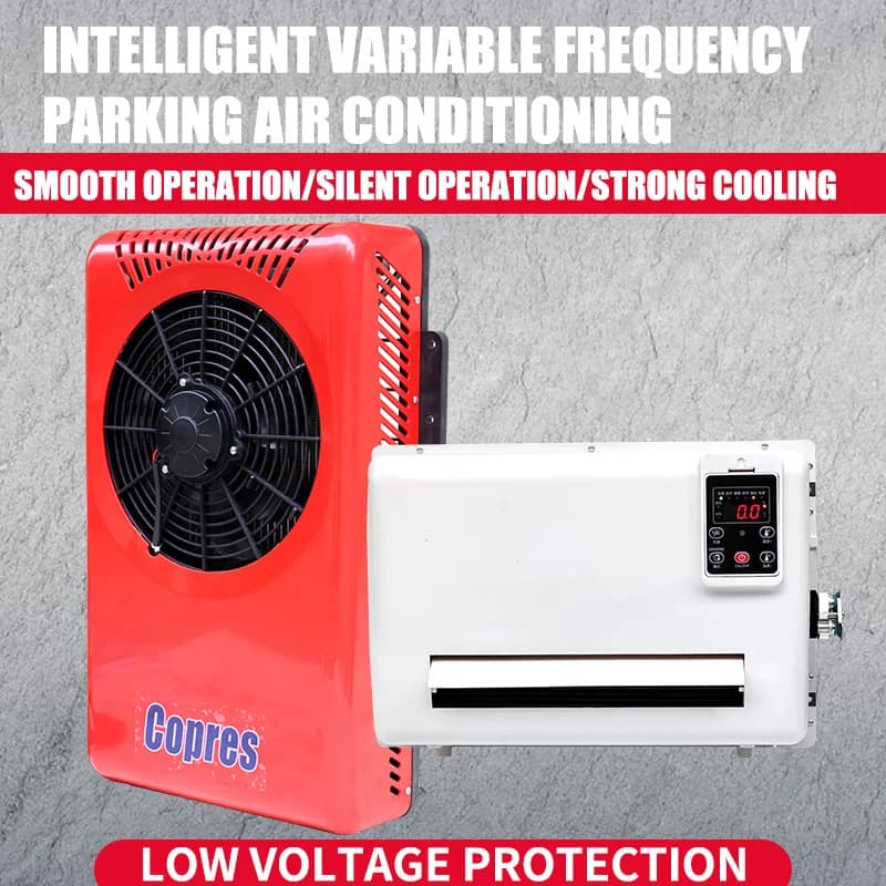 Parcheggio auto aria condizionata 12V24V camion refrigerazione protezione ambientale frequenza variabile DC condizionatore d'aria a risparmio energetico