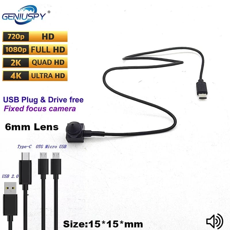 8MP 4K 5MP 4MP 2K 2MP 1080P 1MP 720P UVC WDR Mini USB OTG Fotocamera Test industriale per apparecchiature Dispositivo Android Uso macchina AMT
