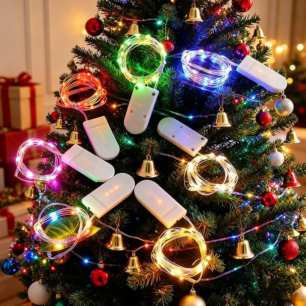 1/ 6/ 10pcs 3M 30LEDs Fairy Lights with Battery Operated, Silver Wire String Lights Christmas Firefly Lights Decorative Lights