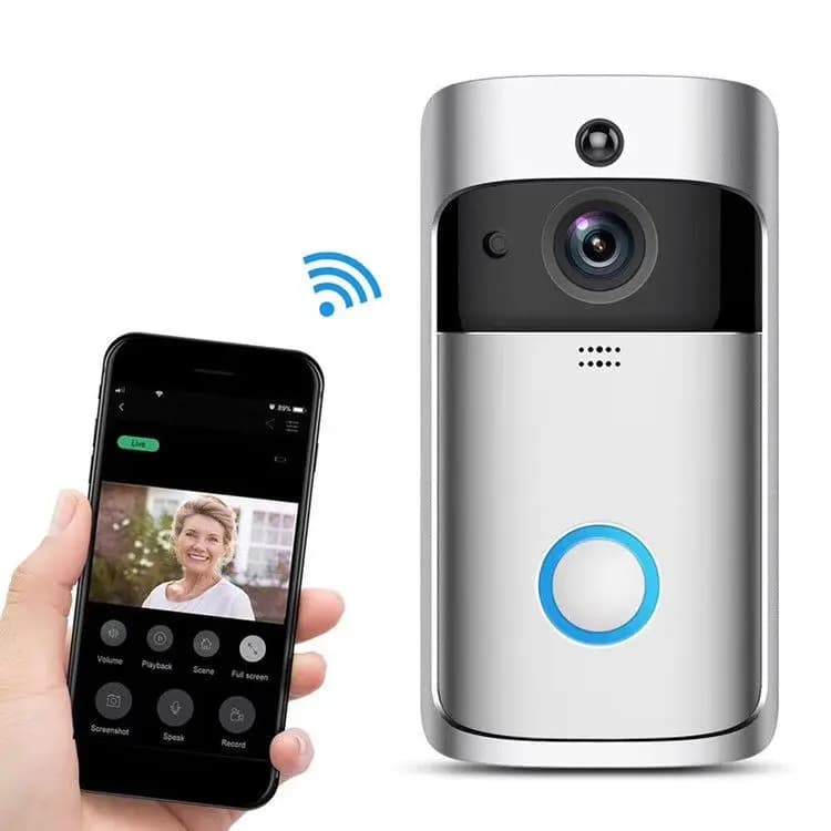 V5 intelligent WIFI video doorbell low power consumption wireless remote home monitoring video voice intercom