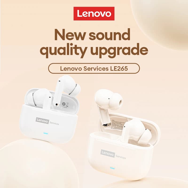 Lenovo LE265 TWS Cuffie wireless in-ear Bluetooth 6.0 Auricolari da gioco ENC Auricolari con riduzione intelligente del rumore a bassa latenza