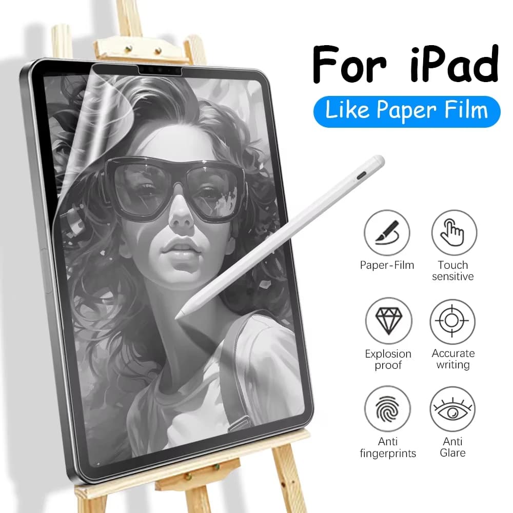 Pellicola di carta opaca come la protezione dello schermo per iPad Air 13 11 M2 M3 5 4 3 2 Pro 13 M4 12.9 10 9 9th 10th Gen A16 Mini 6 7 10.9 2025