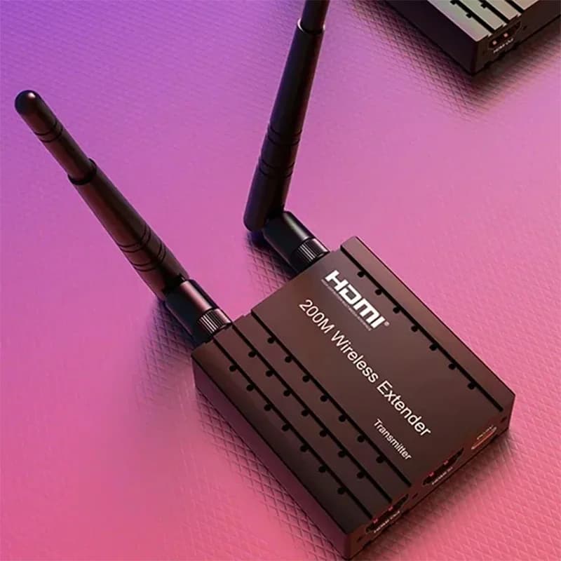 Extender HDMI Wireless Trasmettitore e Ricevitore Audio Video 200M Adattatore per Mirroring Schermo da Fotocamera Laptop PC a TV Monitor