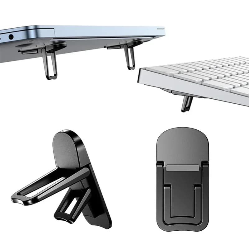 Supporto per laptop pieghevole regolabile Mini gambe Supporto portatile ultrasottile per supporto di raffreddamento per notebook MacBook Piedi Staffa invisibile