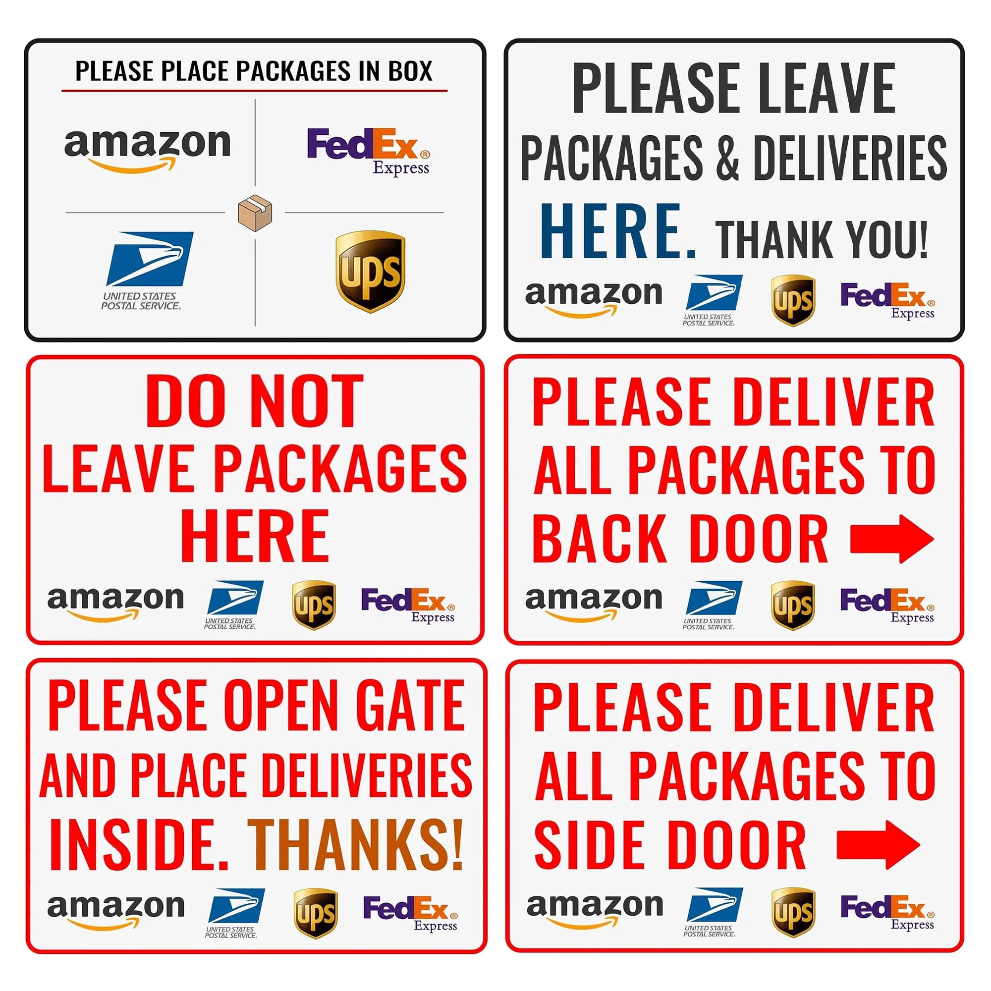 Delivery Sign for Outdoor Use Delivery Package Sign with Arrow - Indoor Outdoor Signs for Home, Office, Work, 8x12inch