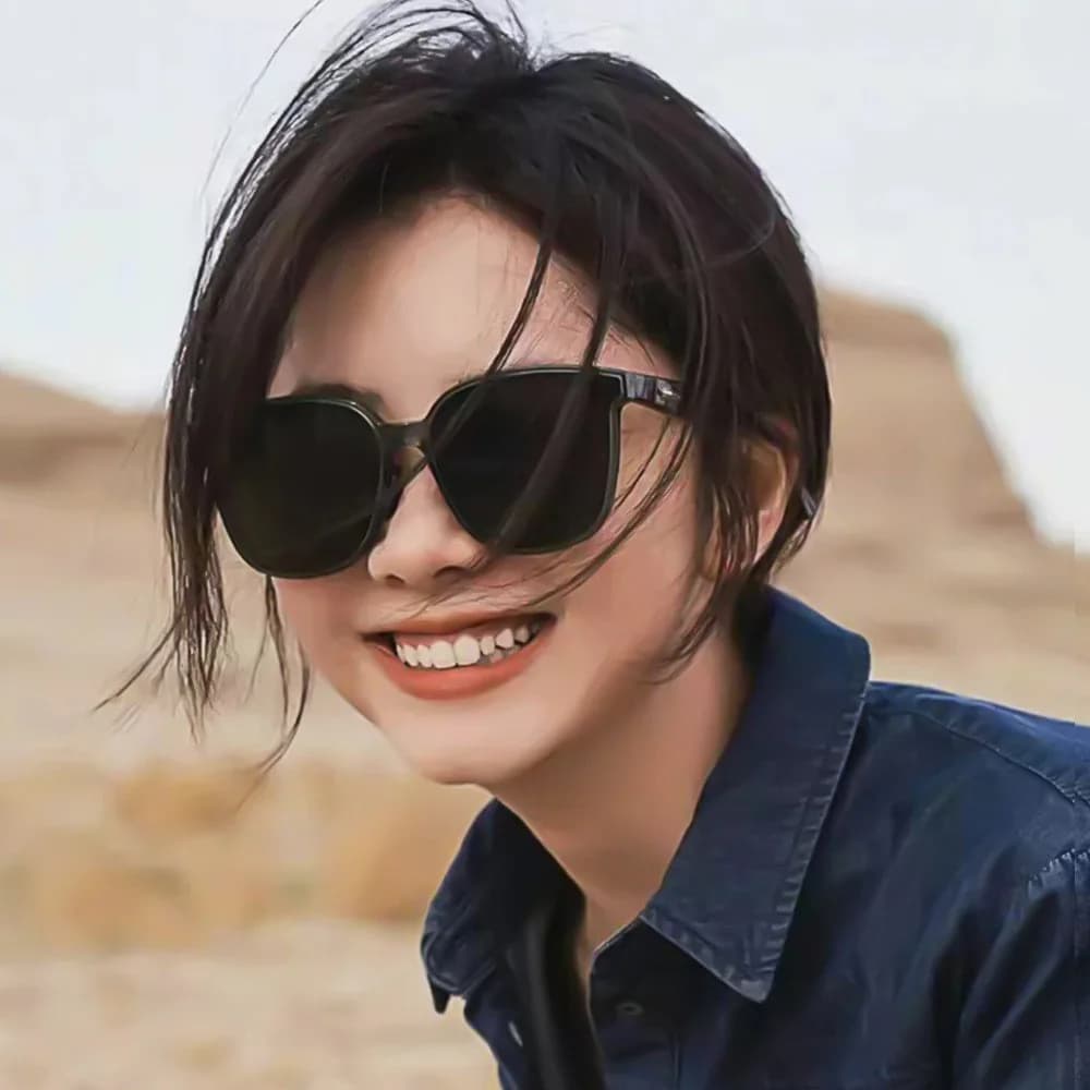 GM sunglasses women's senior sense Korean version of Internet celebrity tide 2026 new UV protection sunscreen big face thin sunglasses