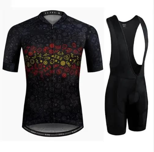 Completo da Ciclismo 2026 da Uomo: Maglia Classica e Salopette MTB Traspirante - Kit Abbigliamento Bici