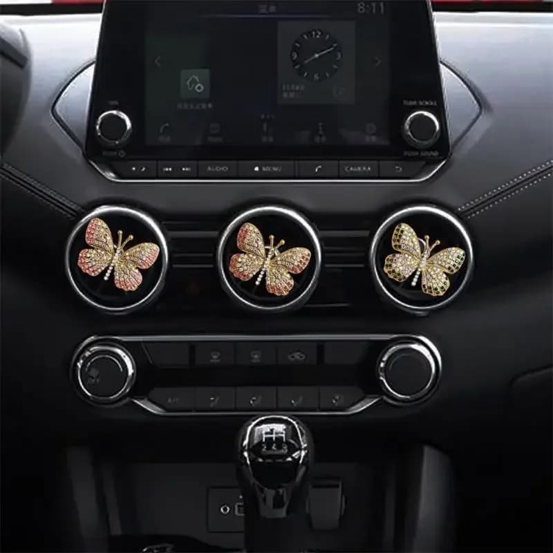Deodorante per ambienti automatico Water Butterfly | Universale Durevole Squisito | Clip per profumo per presa d'aria per auto - Accessorio per fragranza a lunga durata