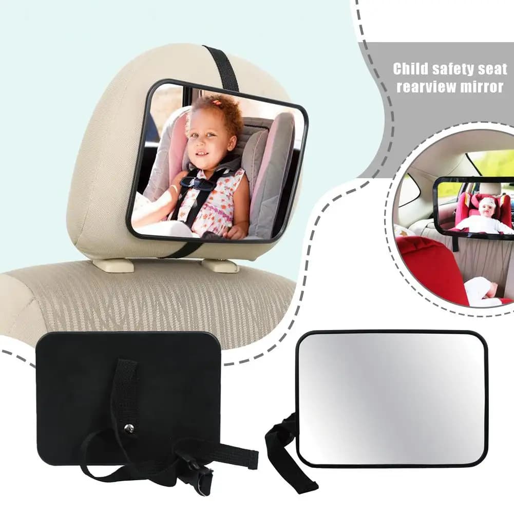 Specchietto retrovisore antideflagrante HD Seggiolino di sicurezza per bambini Baby Monitor 360 ° Accessori per auto genitoriali con supporto per auto universale girevole