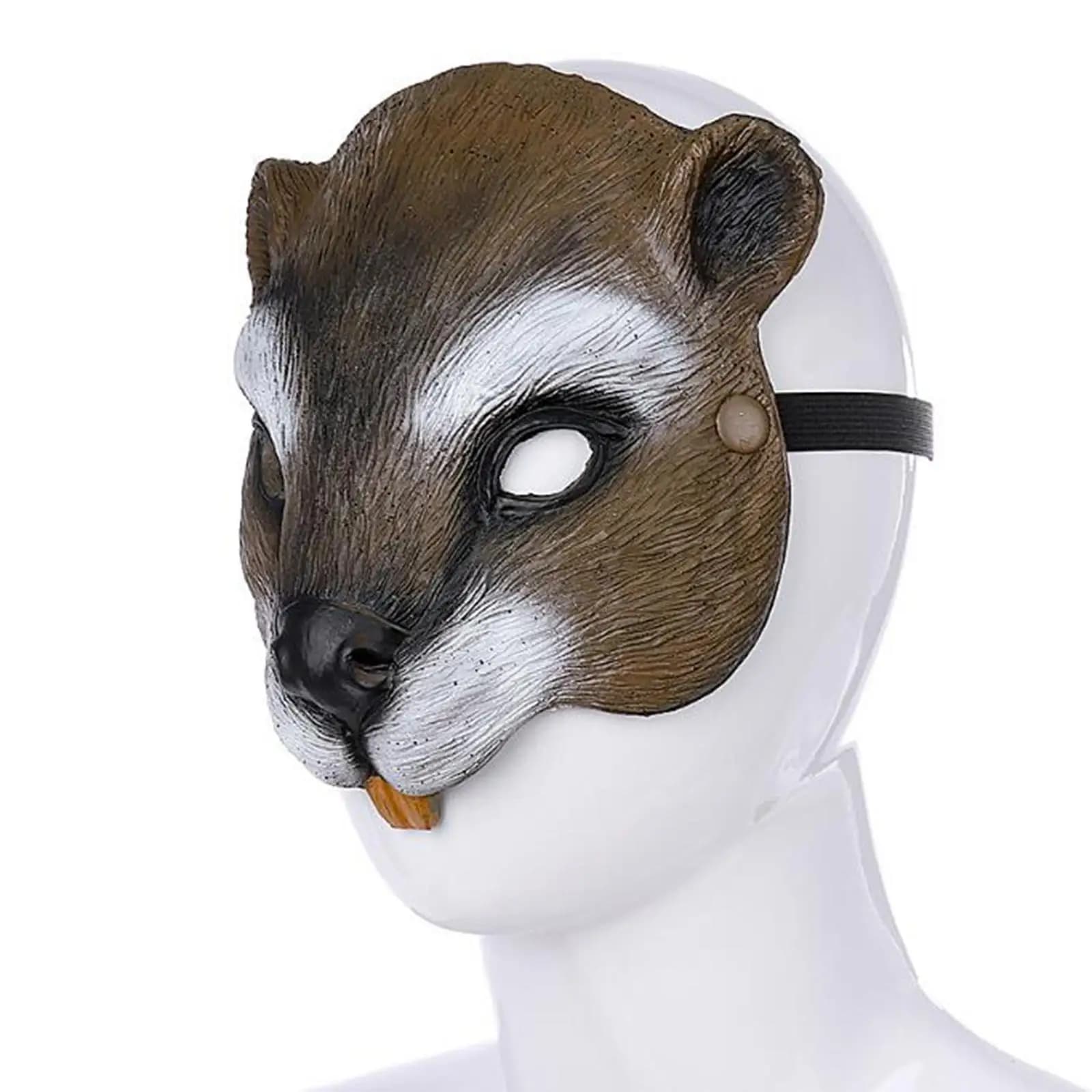 Maschera scoiattolo Maschera da festa realistica Accessori per costumi 3D Copricapo Mezza faccia