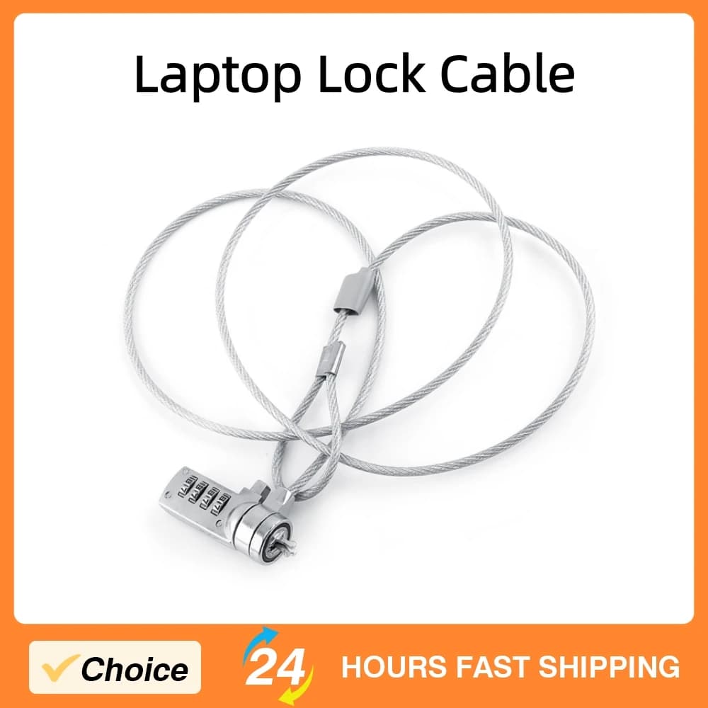 Lucchetto con Password a 4 Cifre per PC Portatile, Cavo di Sicurezza Antifurto con Combinazione per Laptop