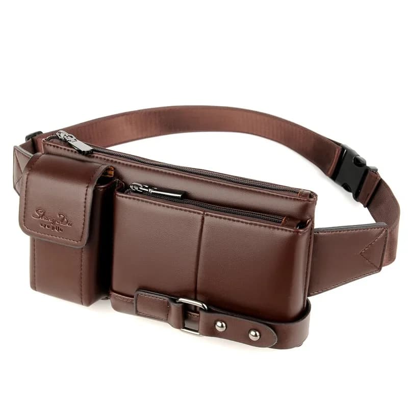 TRIPNUO Marsupio da uomo in pelle di mucca Nuovo marsupio casual piccolo marsupio maschile per cellulare e carte di credito Borsa da petto da viaggio