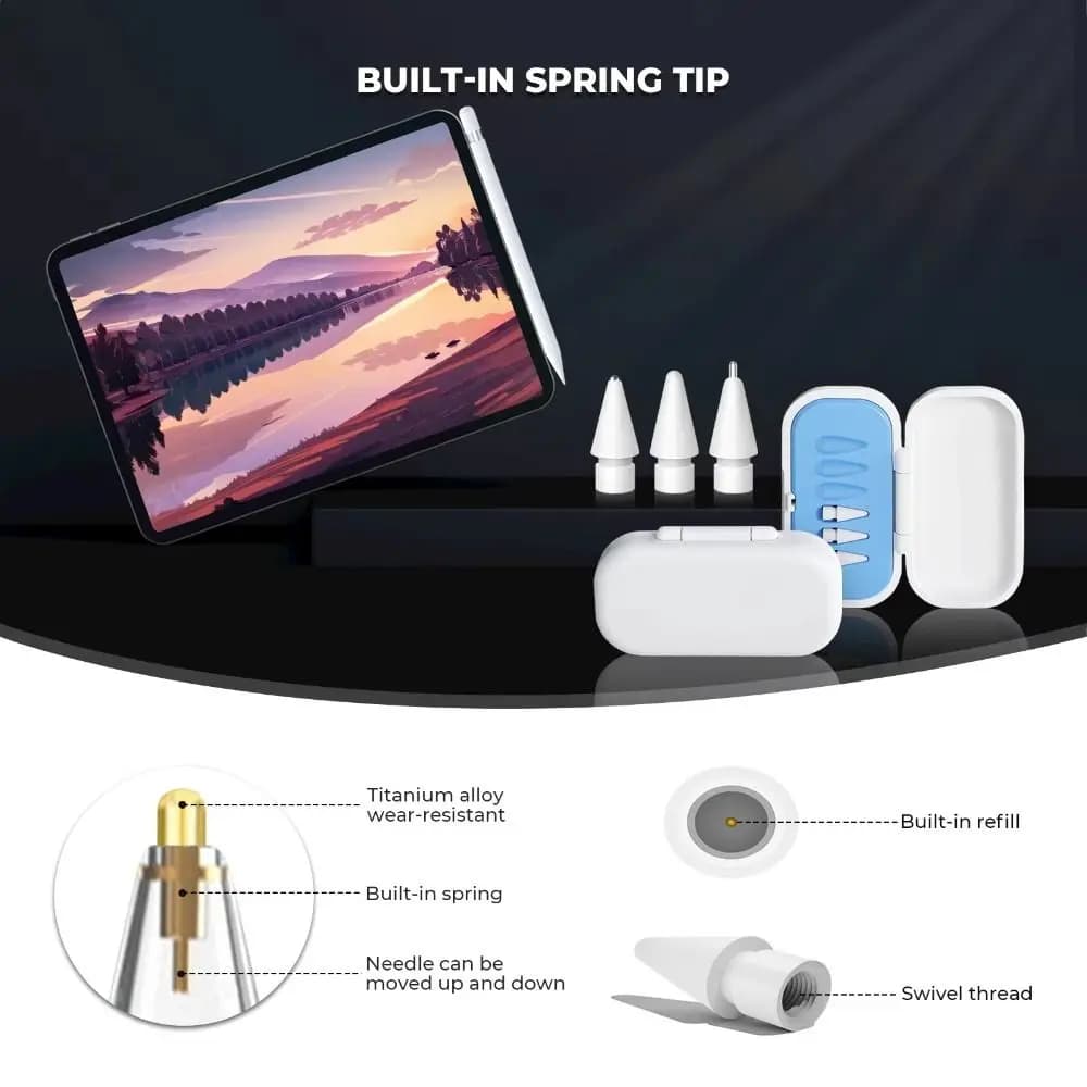 Replaceable Pencil Tips Anti-scratch Shockproof Stylus Nib Portable PP Lining Tablets Pen Nibs for Apple Pencil for Apple Pencil