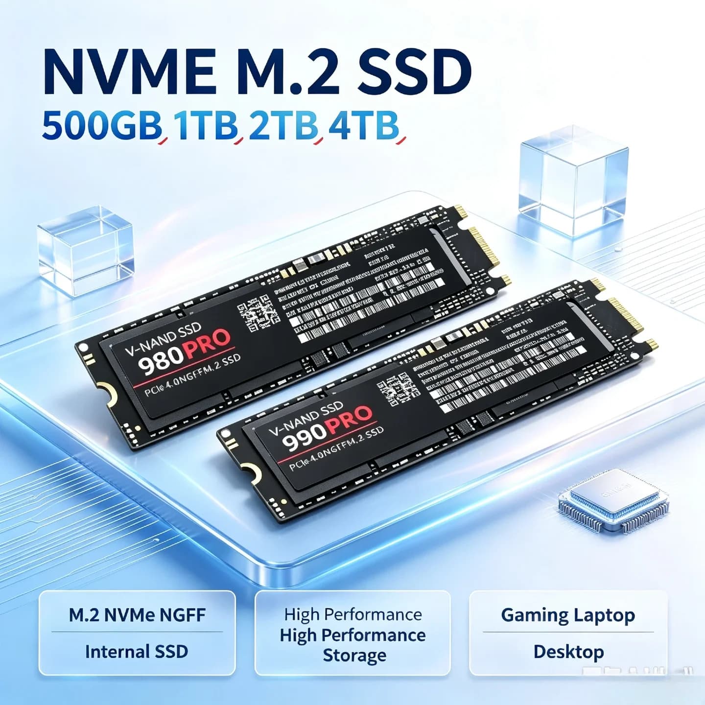 M.2 NVMe NGFF Internal SSD 500GB 1TB 2TB 4TB Hard Drive For Gaming PC Laptop Desktop Computer Pro Max Elite Unit