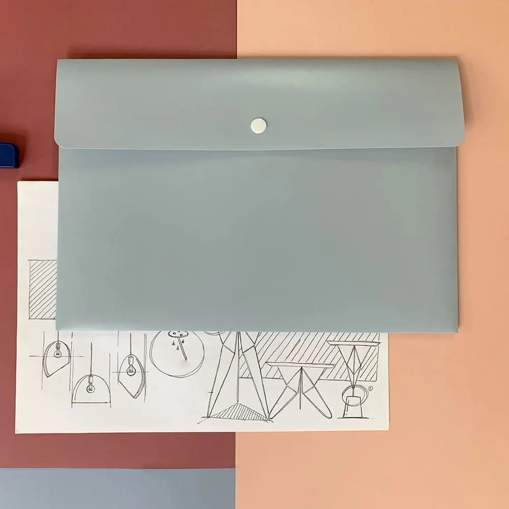 2 buste per documenti A4, materiale PP trasparente, chiusura con fibbia impermeabile, cartella portadocumenti dal tocco liscio per ufficio, casa, scuola