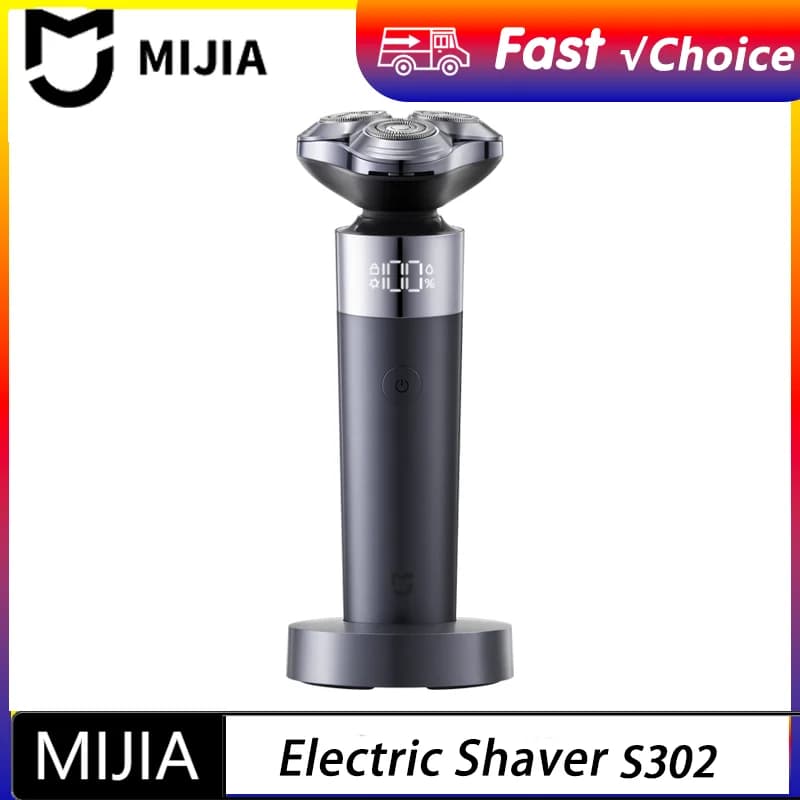 MIJIA S302 Electric Shaver Men's Beard Trimmer Machine Shaving Portable Flex Razor IPX7 Washable Dry Wet Machine Shaving