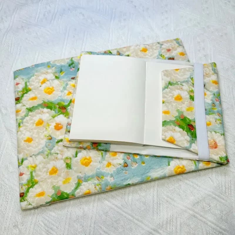 A4/A5/A6/B5 Retro Fiore Tessuto Copertina del libro Fatto a mano Panno Libro Manica per Diario Settimanale Planner Notebook Custodia protettiva Ufficio