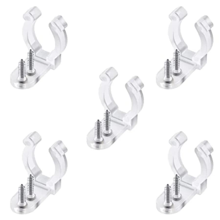 50 Pack Rope Light Clips Clear- Heavy Duty 1/2 Inch Invisible Mounting Clips for Outdoor Christmas Lights, Party LED Strips, De