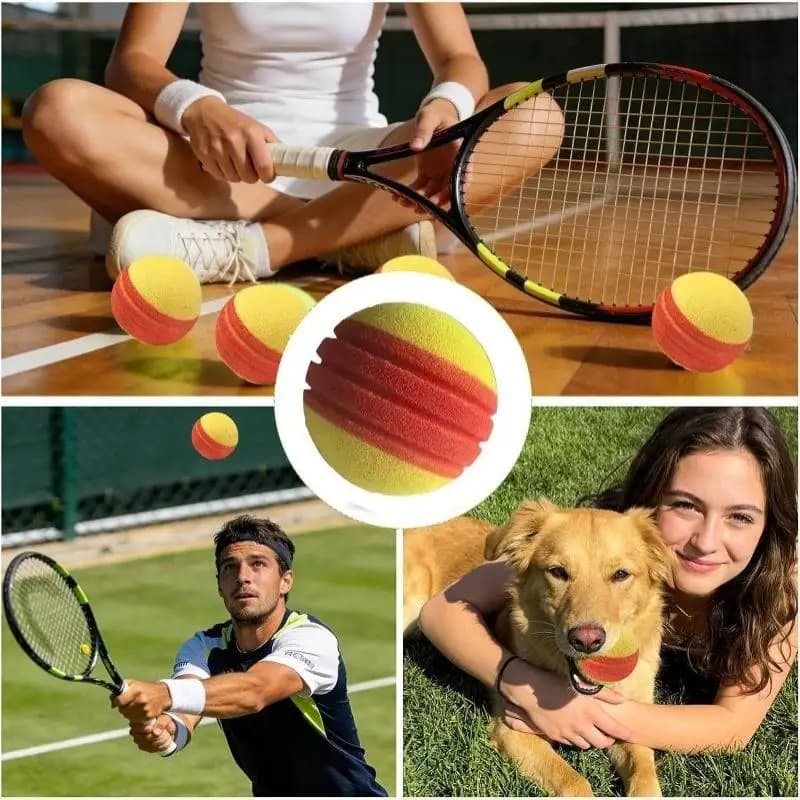 Bounce Soft Safe Indoor Training 3.5 Inch Diameter PU Foam Tennis Ball TYPTI Ball Low-impact Racket Sports Tennis Training Aids