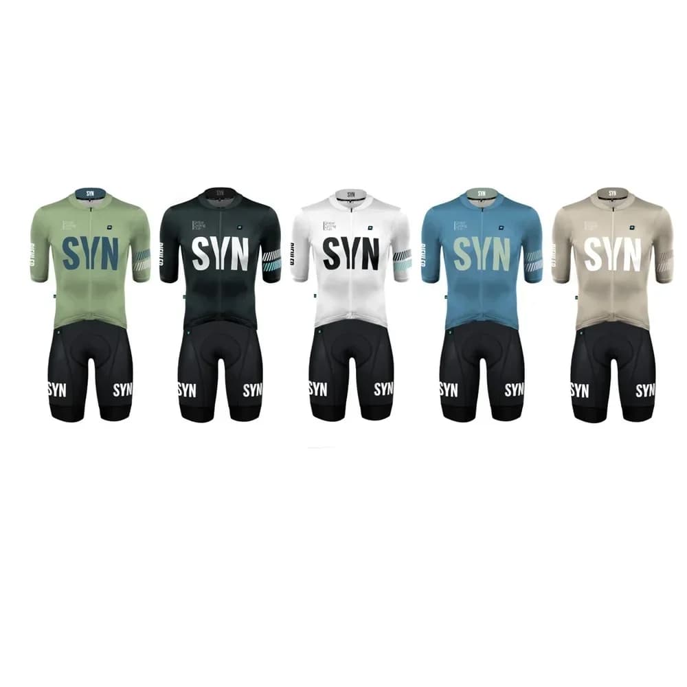 2024 SYN Cycling Race Team Set Cycling jersey short sleeve and Bib Shorts Men Newest technology fabric Best Quality Bicycle Suit