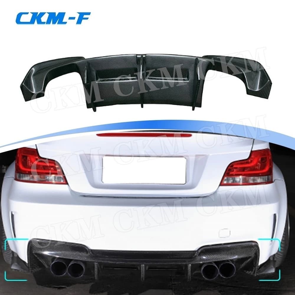 Spoiler diffusore per labbro paraurti posteriore in fibra di carbonio per BMW Serie 1 E82 1M Base Coupe 2 porte 2011 FRP Kit corpo piastra di protezione paraurti
