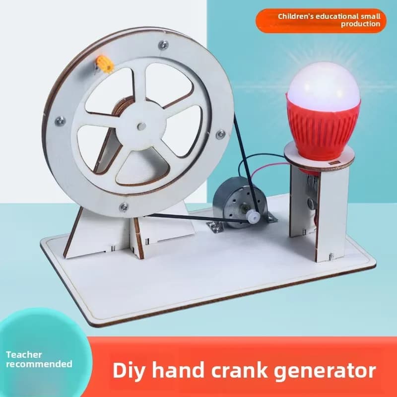 Mini generatore a manovella fai-da-te Kit di esperimenti scientifici fai-da-te e modello educativo Giocattolo per progetti di giocattoli regalo per bambini