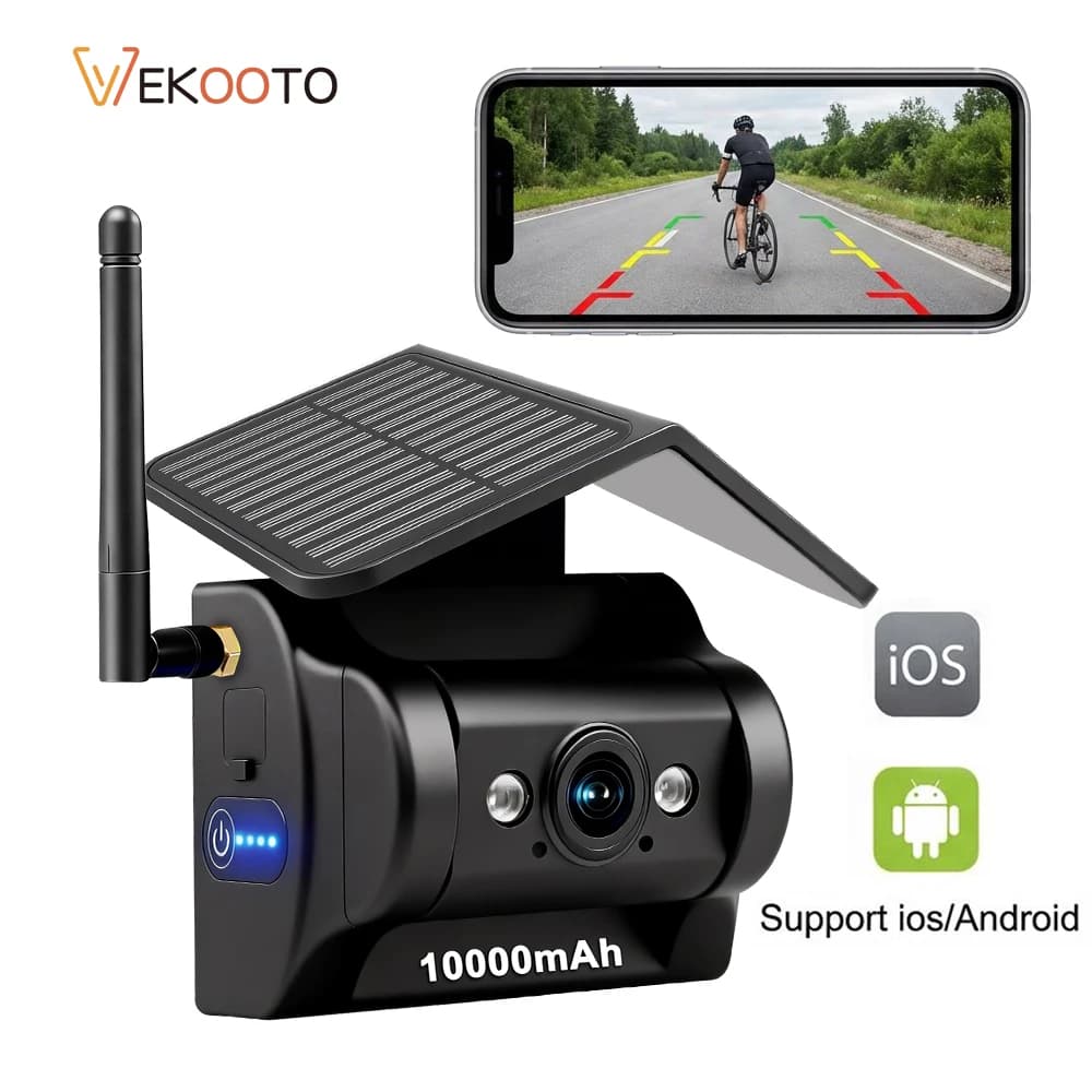 Nuova Telecamera di Retromarcia Solare Magnetica WiFi Wireless 2026, 1080P IP69 Visione Notturna, Facile Installazione, per iOS Android Camion Camper