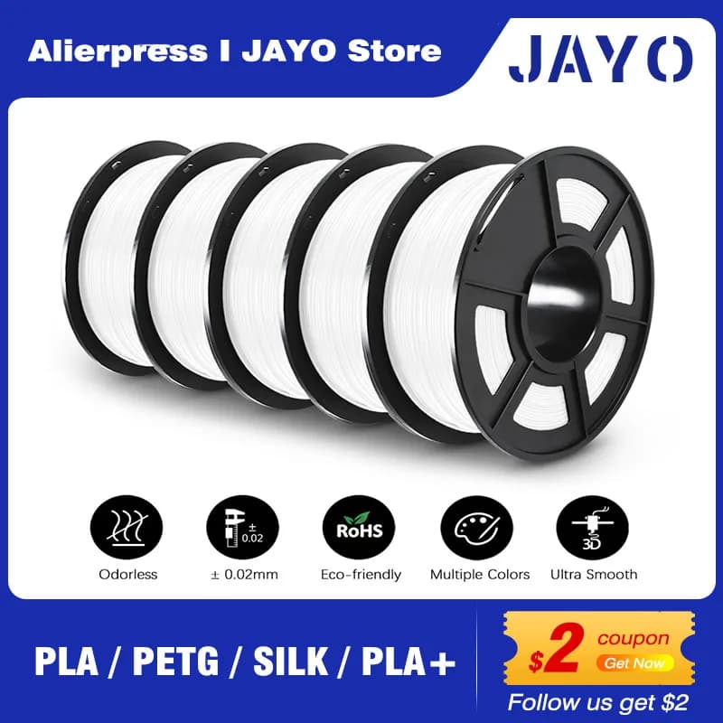 JAYO PLA/PLA META/PETG/SETA/PLA+/Legno/ABS/Marmo Filament 3D Printer 1.75mm 5KG 3D Printing Materials for 3D Printer and 3D Pen