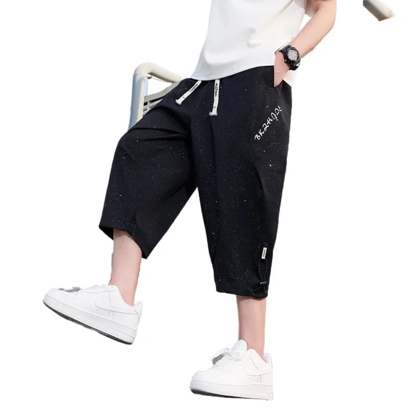 Men's Harem Shorts New Summer Fashion Personality Starry Pattern Harem 7 Point Pants Casual Streetwear Daily Commute Trendy Men