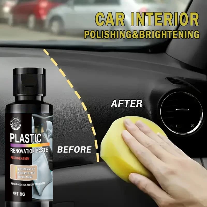 1 pezzo 30 g di cera nera per pneumatici, con applicatore in spugna, adatto per la riparazione di gomma e plastica, lucentezza duratura, adatto per strisce, vinile e ruote per auto, anti-sbiadimento e aggiornamento