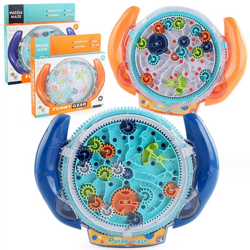 Creativo 3D Puzzle Divertente Ingranaggio Labirinto Disco Ingranaggio Palla di Equilibrio Labirinto Ruota Piatto IQ Puzzle Educativi ABS Giocattoli Per I Bambini
