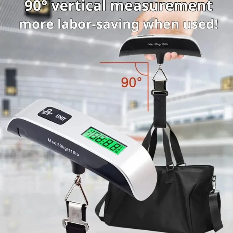 Portable Handheld Hanging Scale. Luggage Weight Scale 110 Lb/50kg Electronic Luggage Travel Weighing. Does Not Include the Batte