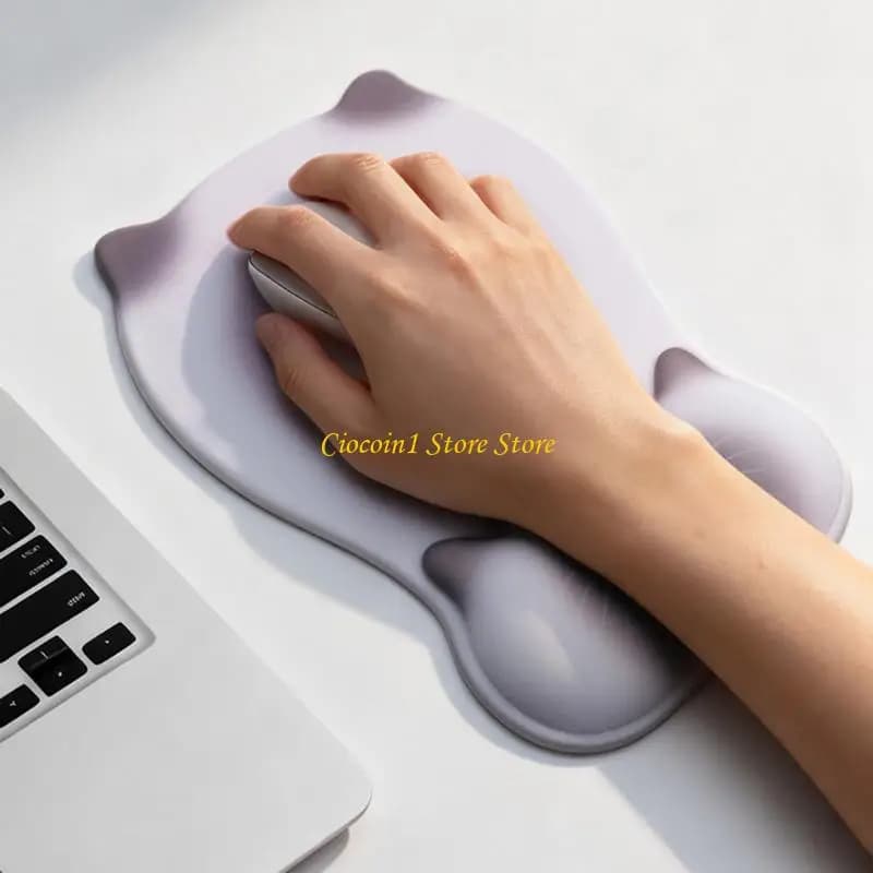 Tappetino per mouse ergonomico in silicone A3PC Comodo per il polso Base antiscivolo e facile manutenzione per esperienza in
