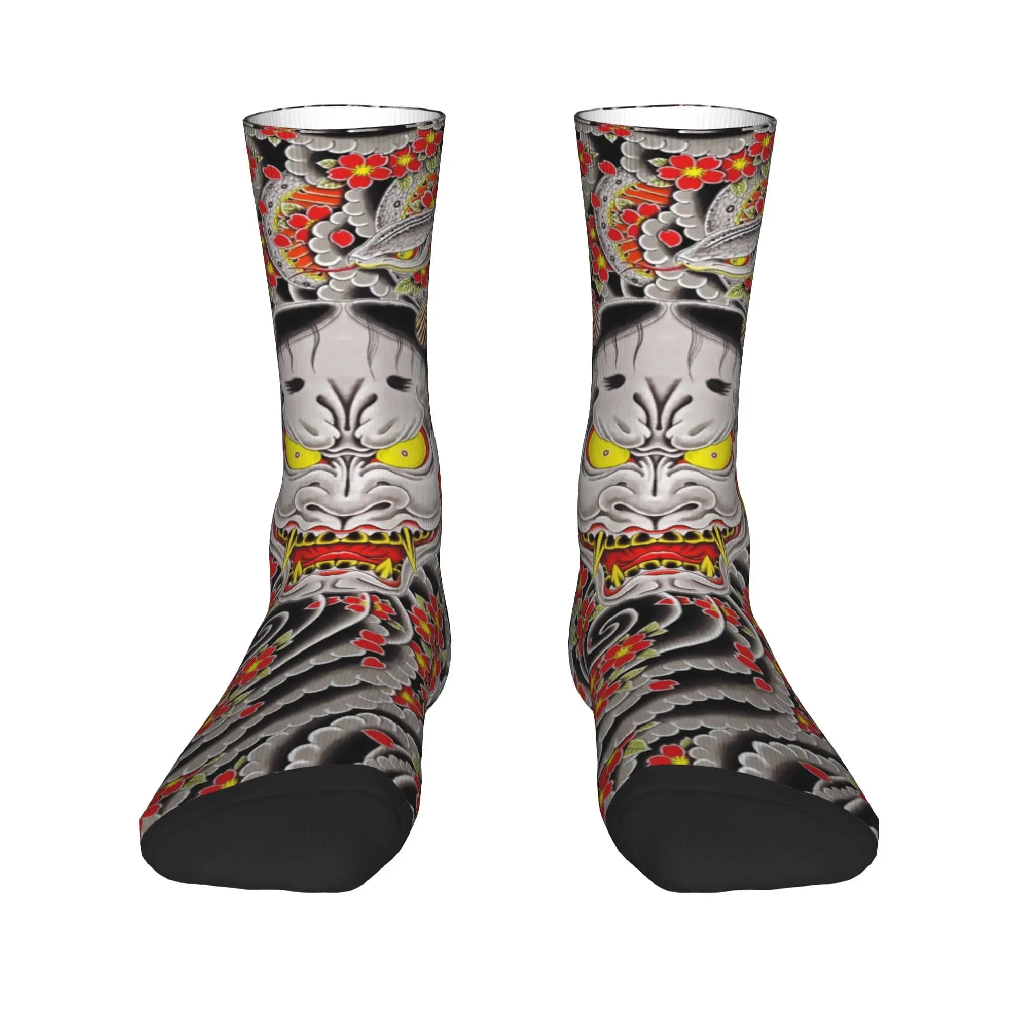 Calzini da uomo Hannya di Goro Majima, calzini unisex traspiranti e caldi Yakuza, calzini eleganti per primavera, estate, autunno e inverno