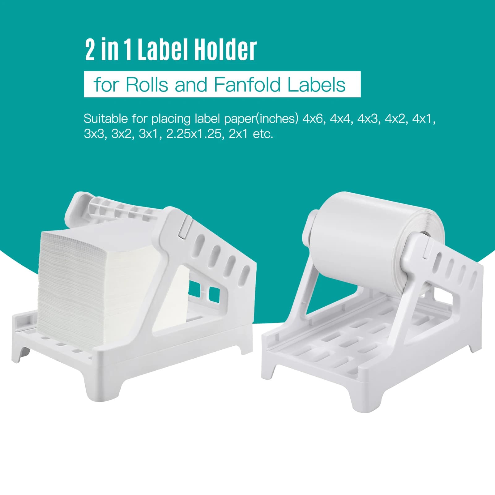 Porta etichette Porta etichette termico per rotoli ed etichette Fanfold compatibili con stampante termica Stampante per etichette da tavolo con