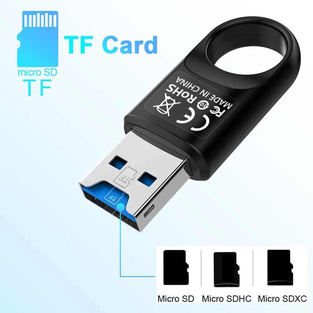 5-1PC SD Card Reader High Speed USB 3.0 Memory Card Reader Adapter for PC/Laptop/Smart Phone/Driving Recorder