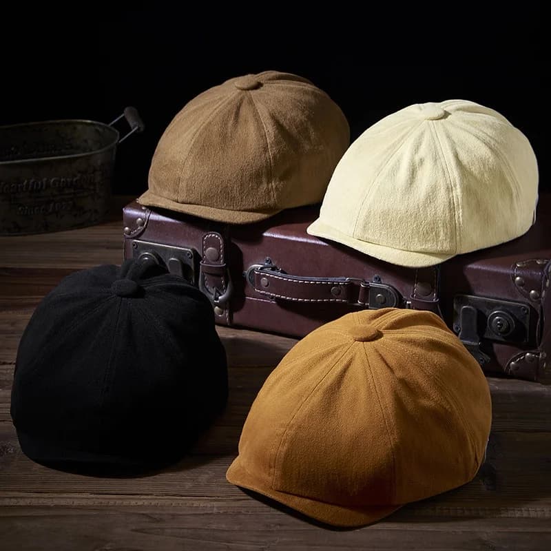 Korean Fashion Warm Small Face Appear Big Head Size Artist Newsboy Cap Stylish Trendy Hat for Men Women