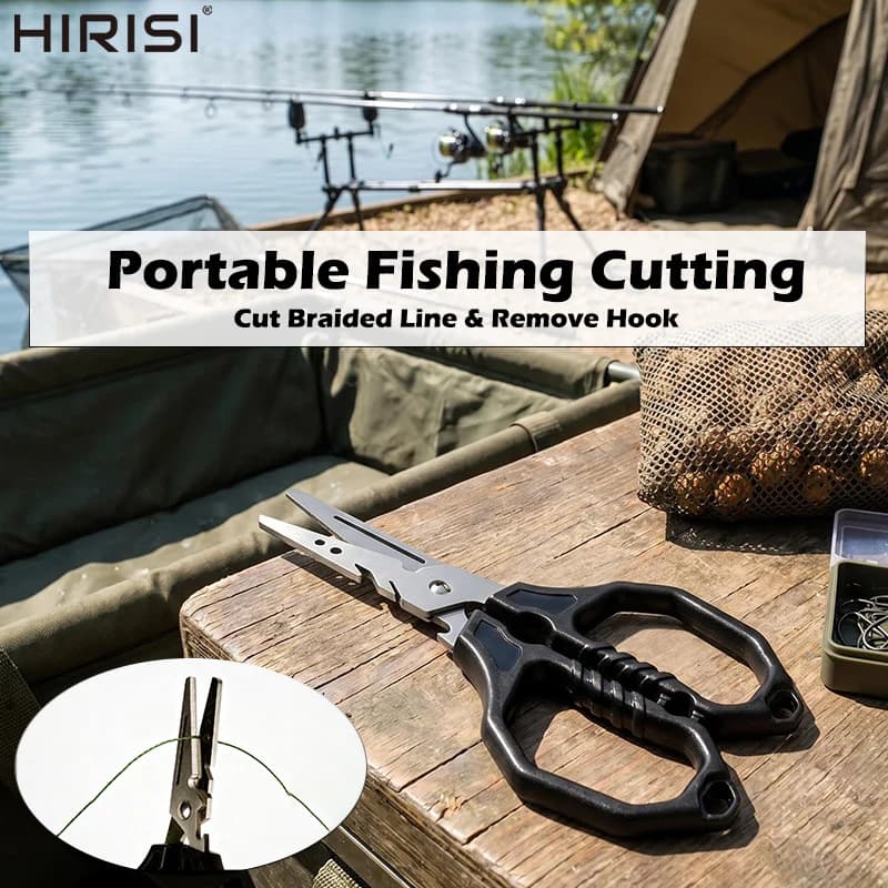 Multifunctional Fishing Scissors Stainless Steel Line Cutter with Hook Remover Tackle Tool Portable Outdoor Accessory
