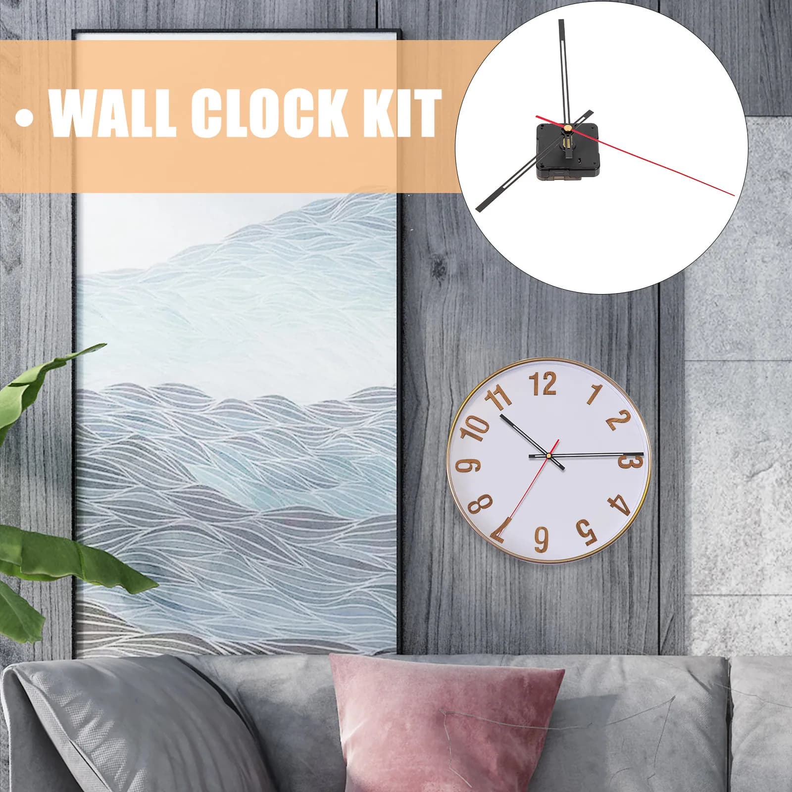 Kit di Riparazione e Sostituzione per Meccanismi di Orologi, Parti Silenziose con Asse Corto, Accessori per Orologi Analogici da Parete