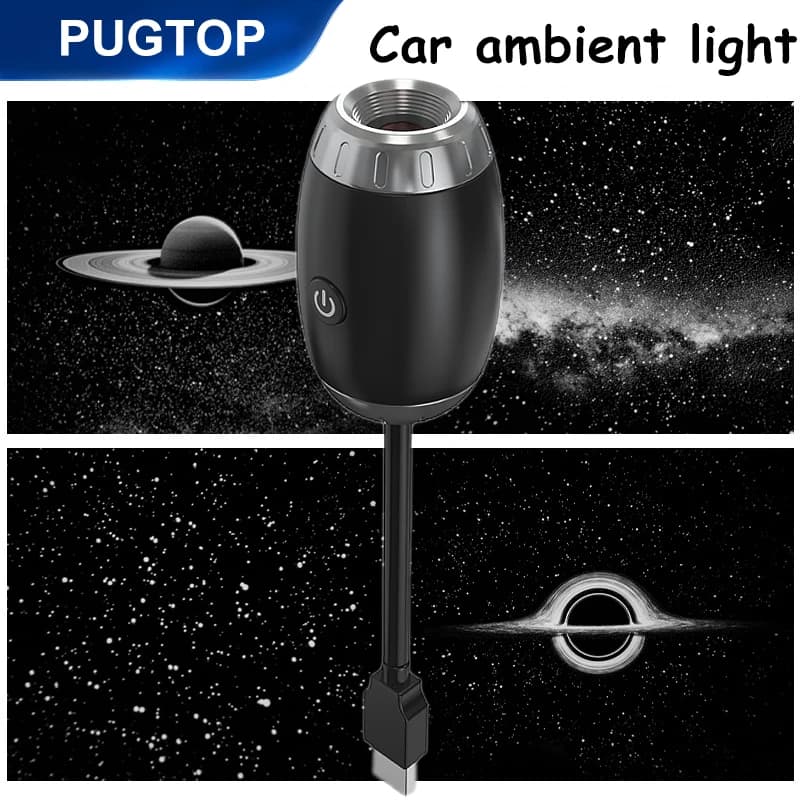 Nuova proiezione d'atmosfera Luce ambientale Alimentata tramite USB Lampada per proiettore Saturn Galaxy per tetto dell'auto Soffitto della stanza delle feste Plug and Play