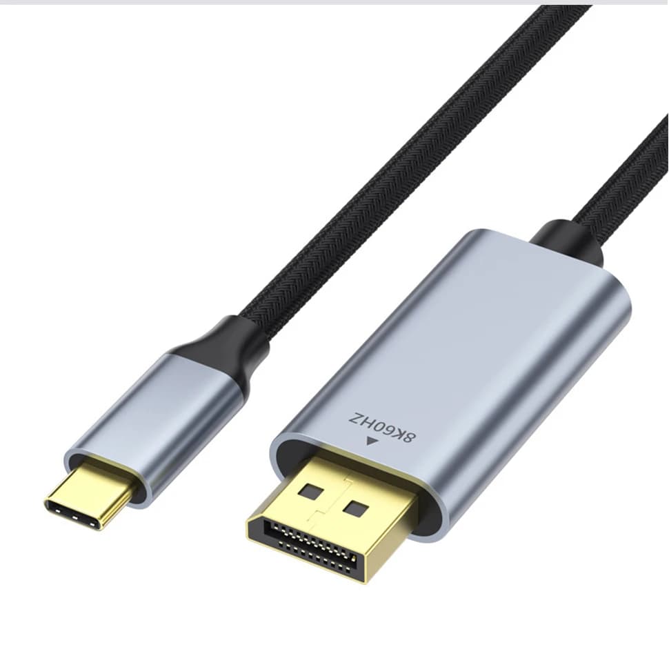 Cavo adattatore da tipo C a DP Cavo di conversione video ad alta definizione da 8k60Hz per la proiezione di schermi di computer e telefoni cellulari