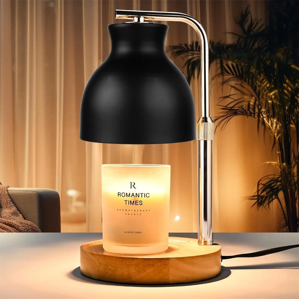 Lampada Scaldacandele Elettrica con Timer, Luce Riscaldante per Candele, Altezza Regolabile, Dimmerabile, Illuminazione Moderna per Arredamento Casa e Tavolo