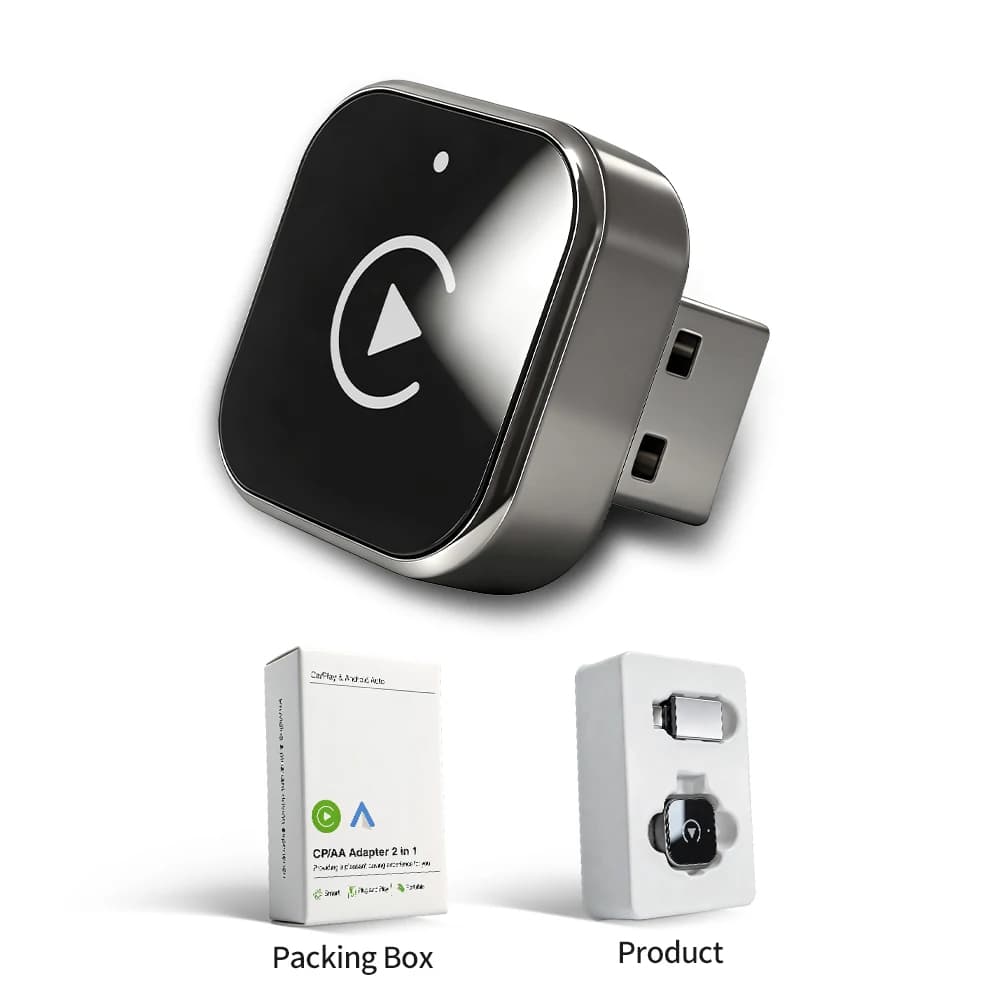 X-YUNS 2 in 1 Wired to Wireless CarPlay Adapter Smart Mini Box WIFI BT Dongle Auto Connect For Most Vehicle Models Car Accessory