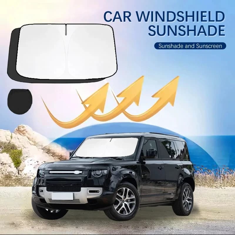 Parabrezza dell'auto Parasole Coperture Finestra Anteriore Protezione Solare Parasole UV Per Land Rover Defender 110 90 130 Accessori Auto Estivi