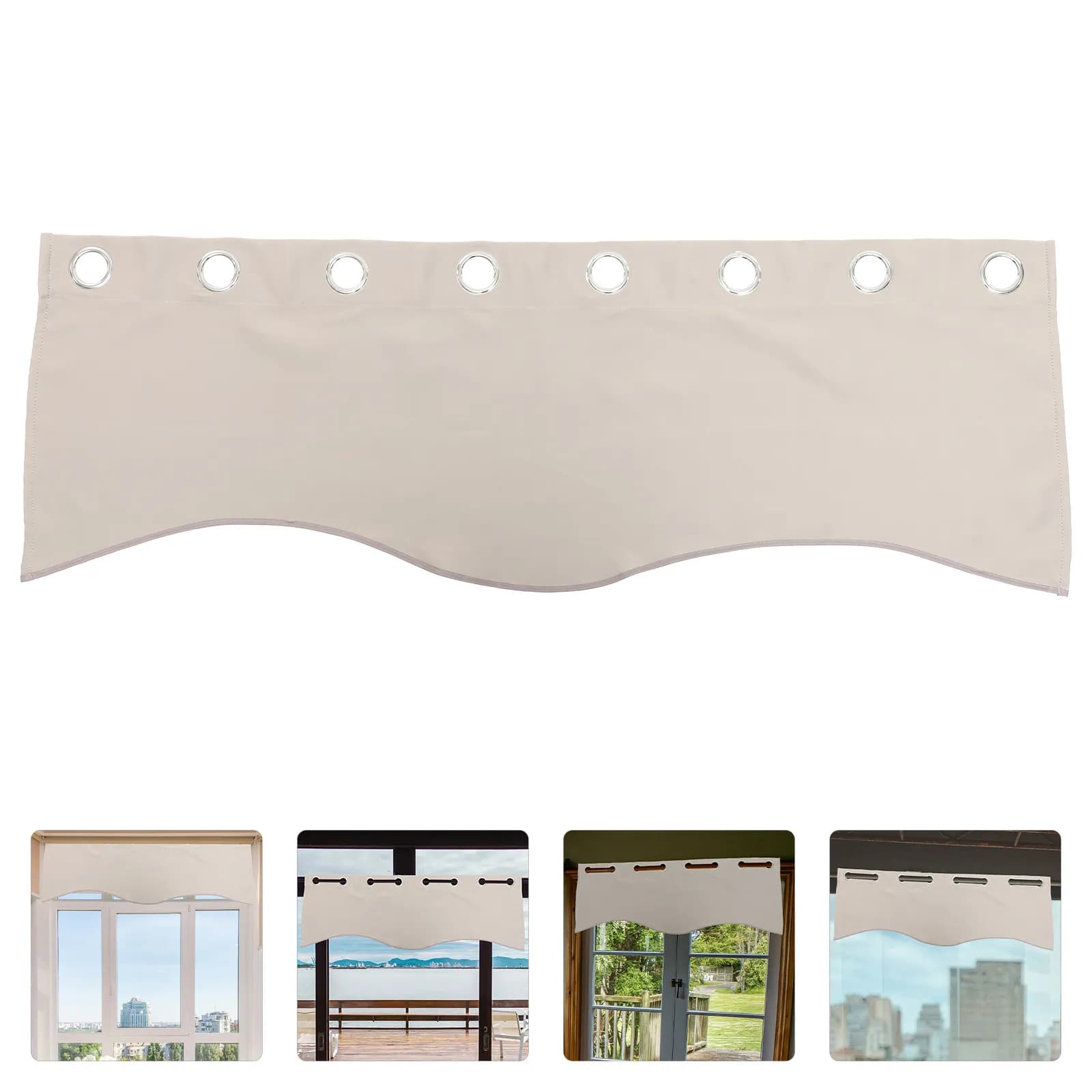 Tenda Oscurante Corta Premium per Cucina, Camera da Letto, Bagno, Finestra Piccola, Decorazione, Trattamento Finestra con Mantovana Antiluce