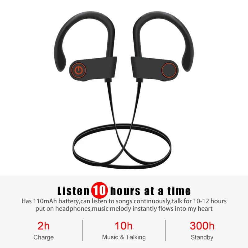 New Wireless Earphones Stereo In Earbuds Hifi 9D Sports Earphone Power with Mic USB Bluetooth 5.0 Wireless Headsets D2 For Gifts