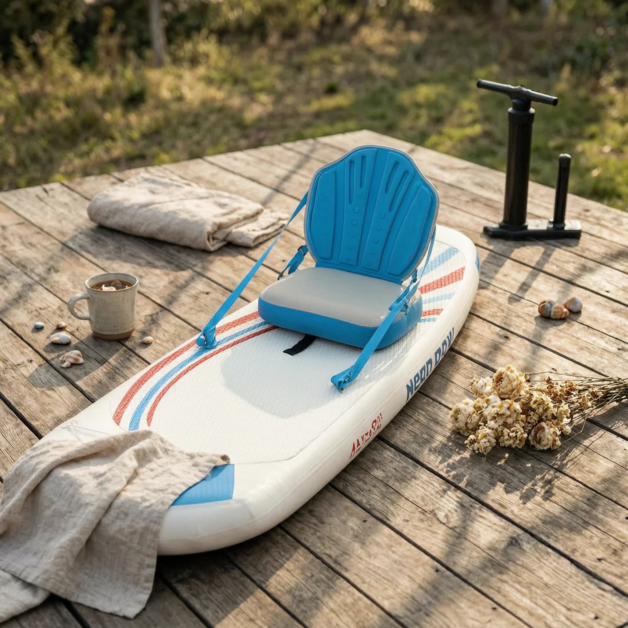 High Back Kayak Seat Mesh Pocket Paddle Board Chair Kayak Chair Molded Grooves Water Recreation Gear