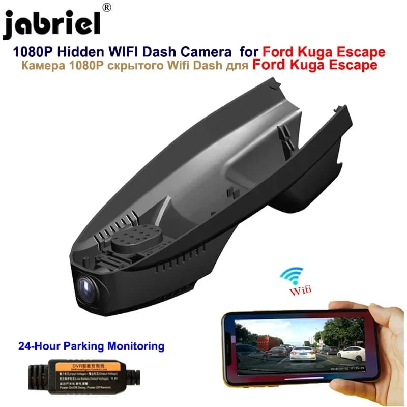 Jabriel Auto 1080P Wifi dash camera car dvr Car Camera for Ford Kuga Escape 2008 2009 2010 2013 2014 2015 2016 2017 2018 2019