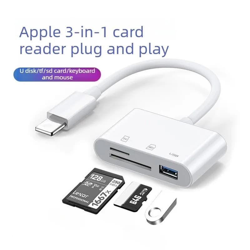 Card Reader 3-in-1 USB C Card Read Compatible With iPhone 15 Pro iPad Mac MacBook Laptop Android,PC & Acc USB C To SD/TF Memory