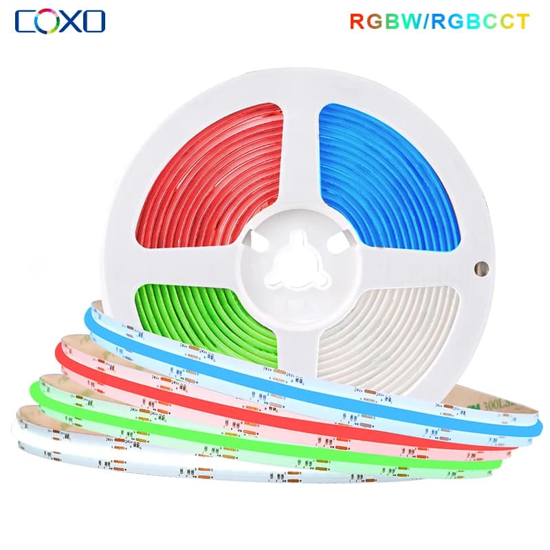 LED Strips COB RGBCCT 840 LED High Density Dimmable LED Lighting Flexible RA90 FCOB RGB CCT LED Tape DC24V